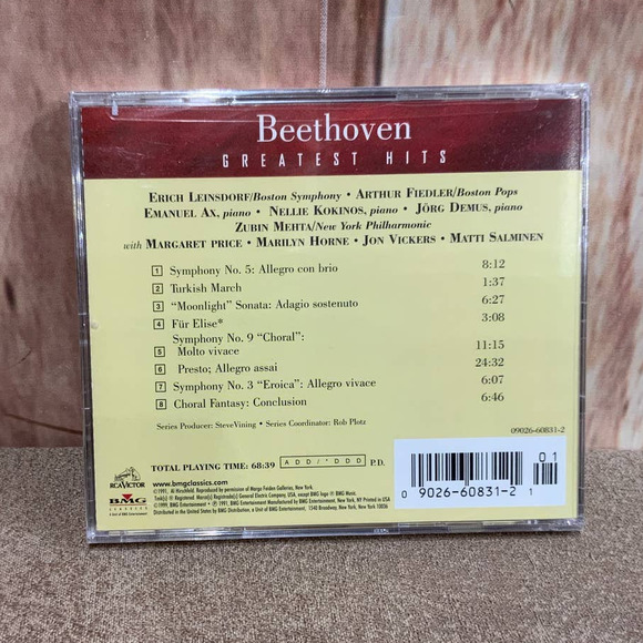 New Factory Sealed 1991 Ludwig van Beethoven - Greatest Hits Audio Music CD - Picture 2 of 2